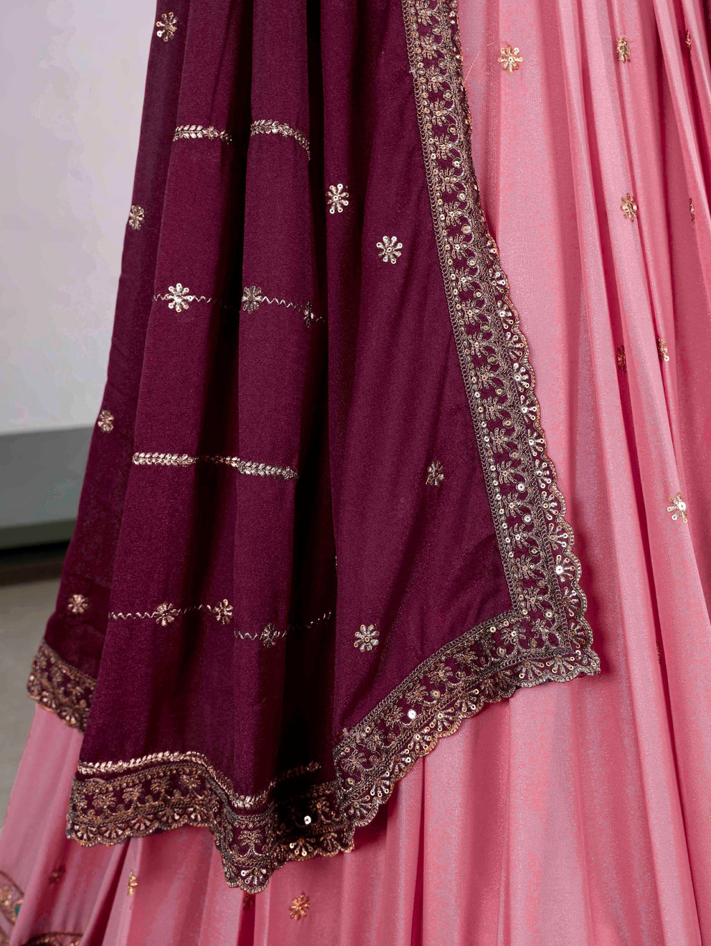 Aqua Star Georgette Lehenga Choli with Zari, Sequins & Resham Embroidery